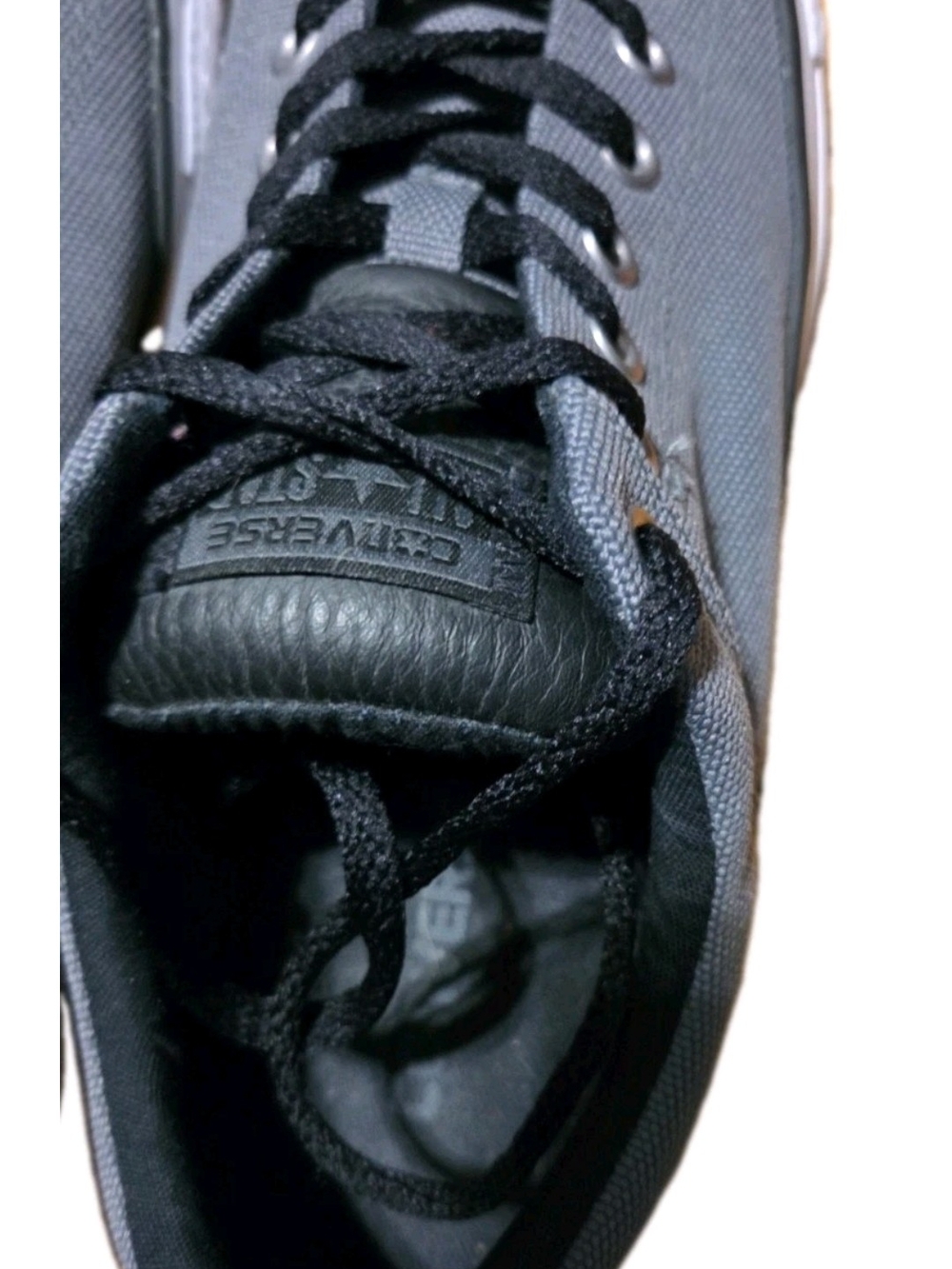 Converse Chuck Taylor All Star Low Top Sneakers Charcoal Black Streetwear Grunge - Picture 4 of 8